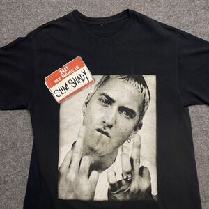 Y2K Eminem Hi! My Name Is Slim Shady Tee Shirt Men's Sz L Hip Hop Rap Tee VTG